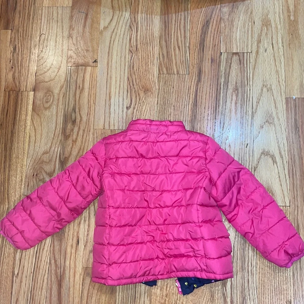GAP reversible pink blue dots jacket 4 Toddler